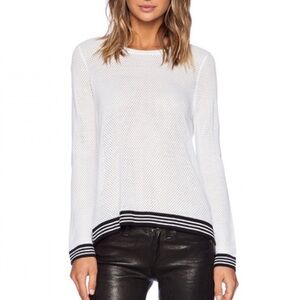 Rag & Bone Nikki Split Back Pullover Sweater Size Small White